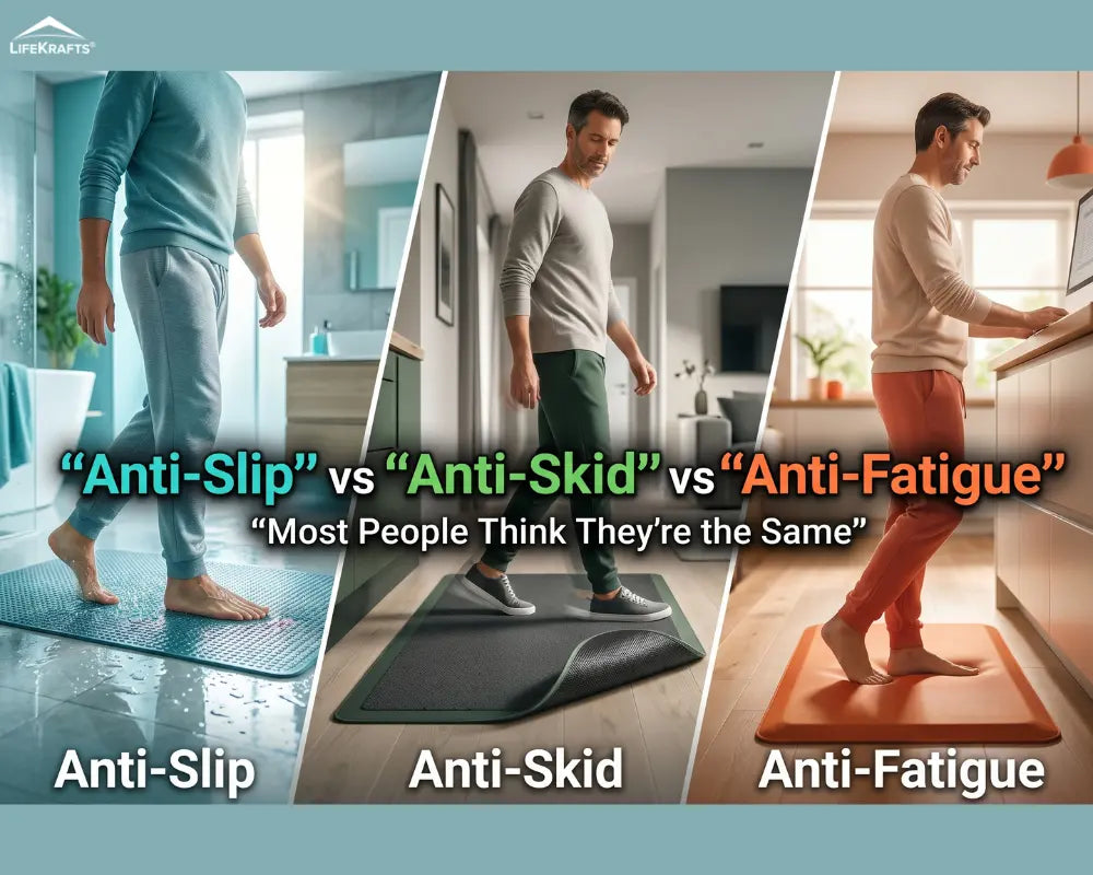 Anti-Slip vs Anti-Skid vs Anti-Fatigue Comparison