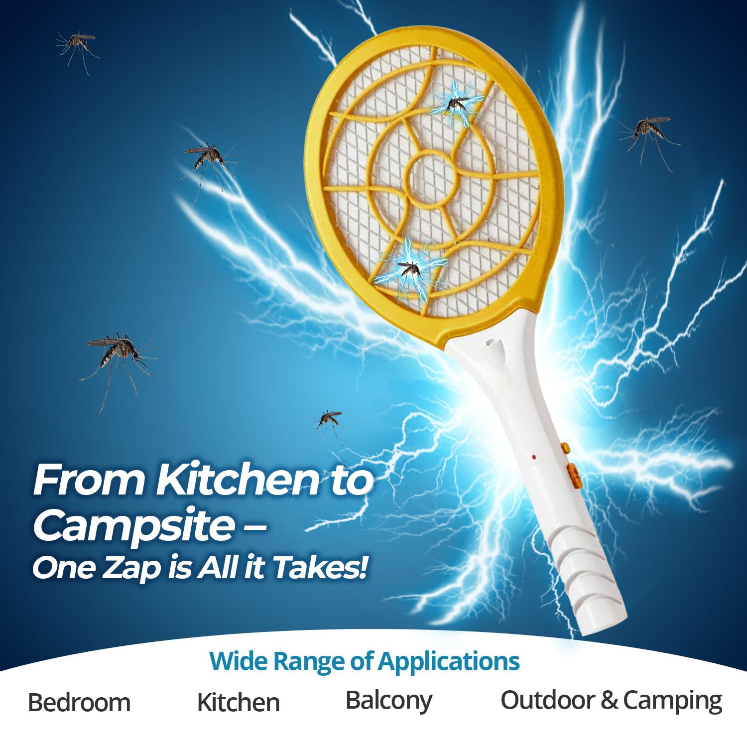 Mosquito Bat -Killer Racket (400mAh) - Yellow