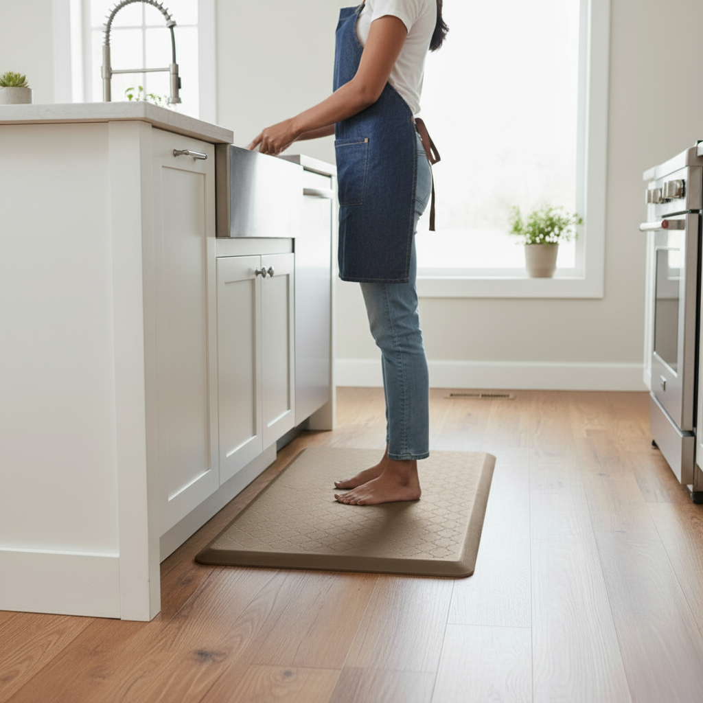 Anti-Fatigue Floor Mat | Dark Brown-(with/without)Design | LifeKrafts Anti Fatigue mats LifeKrafts