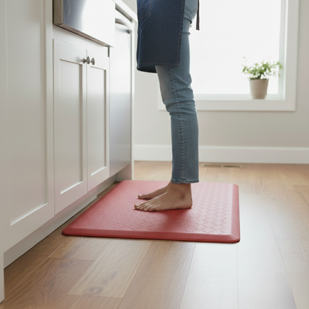 Anti-Fatigue Floor Mat | Red-(with/without)Design | LifeKrafts Anti Fatigue mats LifeKrafts