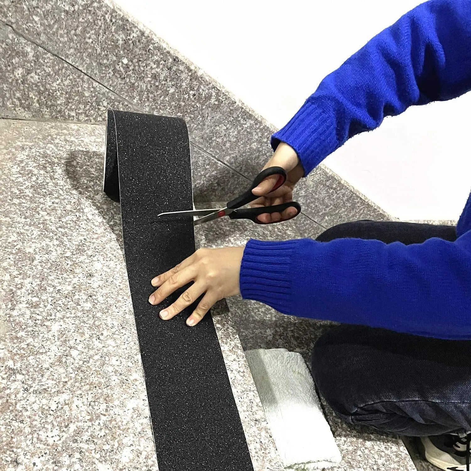 Anti Slip Tape - Tape For Stairs High Traction Abrasive Tape for Slippery Floors, Staircase - Black LifeKrafts