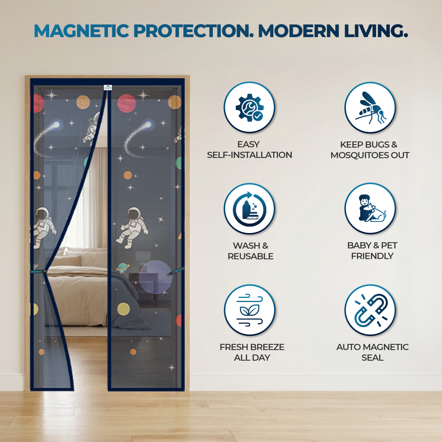 Polyester Door Mosquito Net – Astro Design Door net LifeKrafts