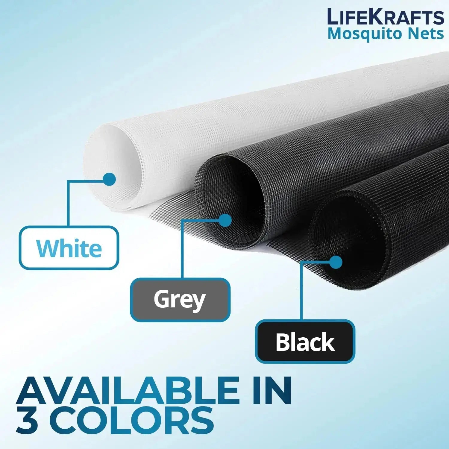 Fiberglass Windows Mosquito Mesh Roll 120 GSM Highly Durable and Best in Class (Grey color) LifeKrafts