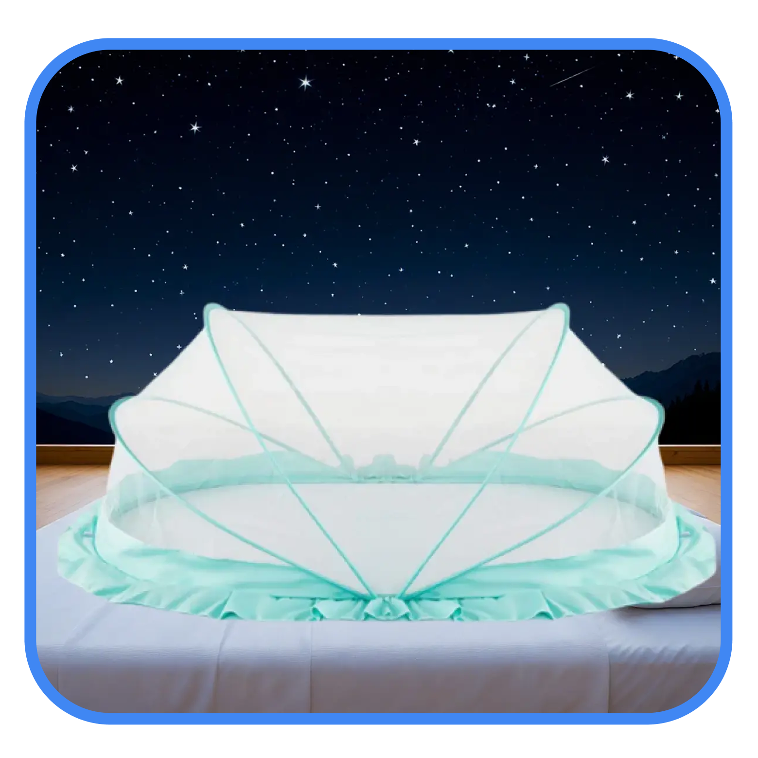 Baby Crib Mosquito Net Ocean Green 135x65x65 cm