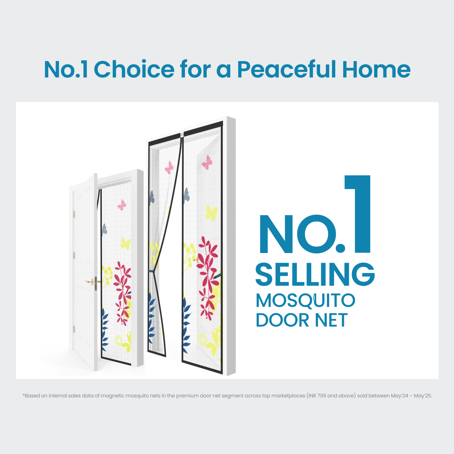 Floral Polyester magnetic Mosquito Net curtain for door Mosquito Screen for Door LifeKrafts