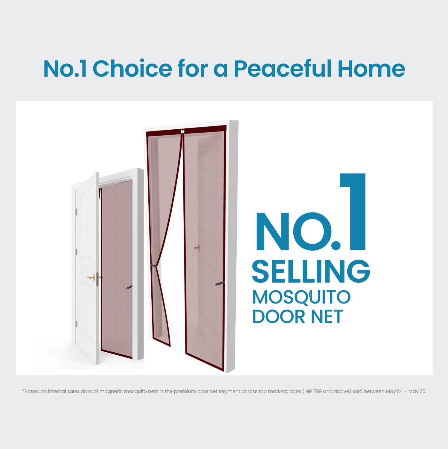 Polyester Magnetic Mosquito Net Curtain for Door - BROWN Mosquito Screen for Door LifeKrafts