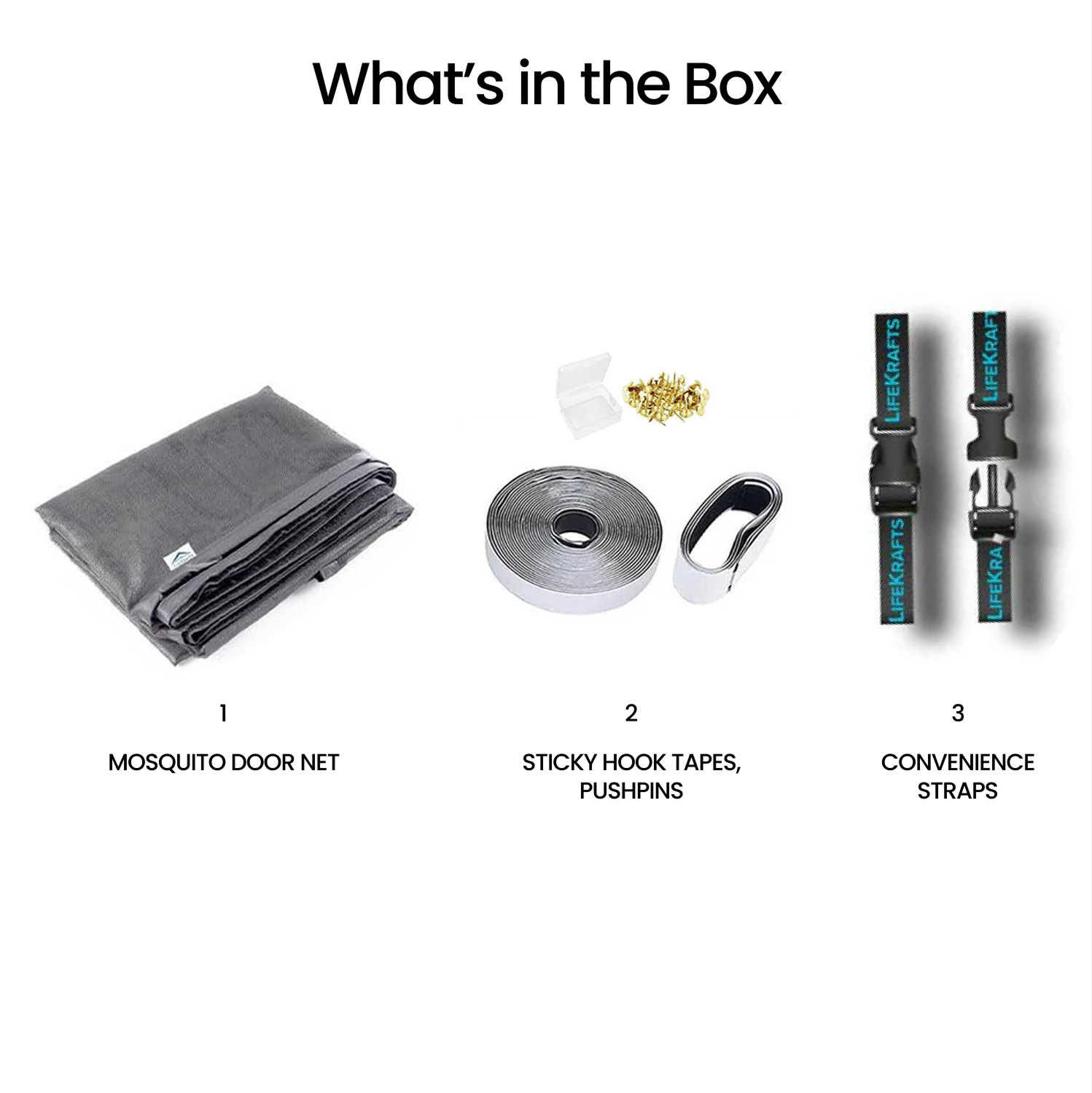 Polyester Magnetic Mosquito Net Curtain for Door - GREY Mosquito Screen for Door LifeKrafts