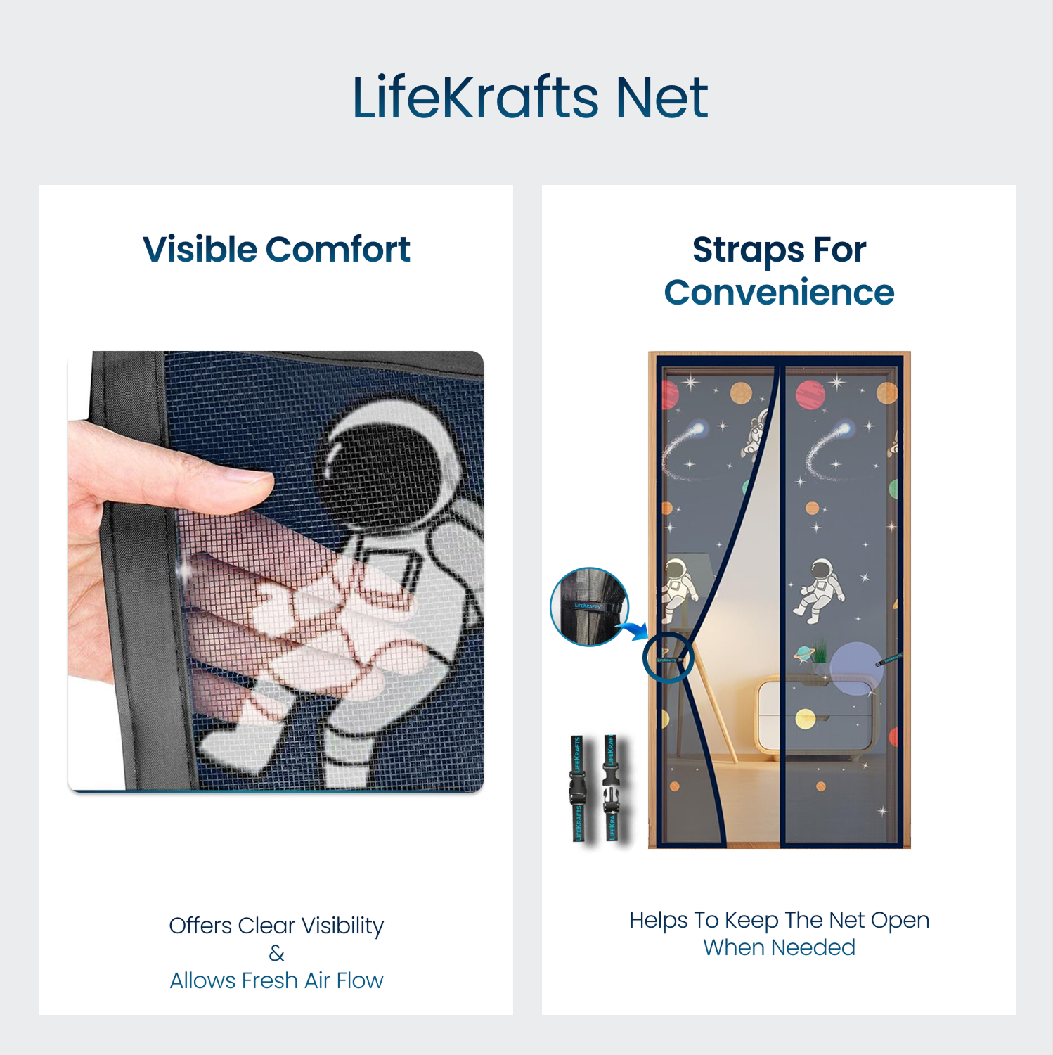 Astro Net - Polyester Door Mosquito Net with Magnets Door net LifeKrafts