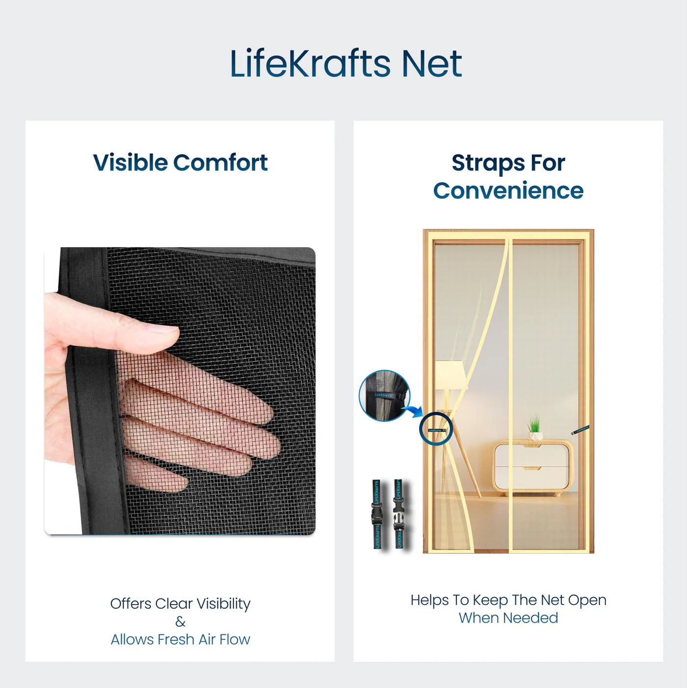 Magnetic Mosquito Net for Door - BEIGE