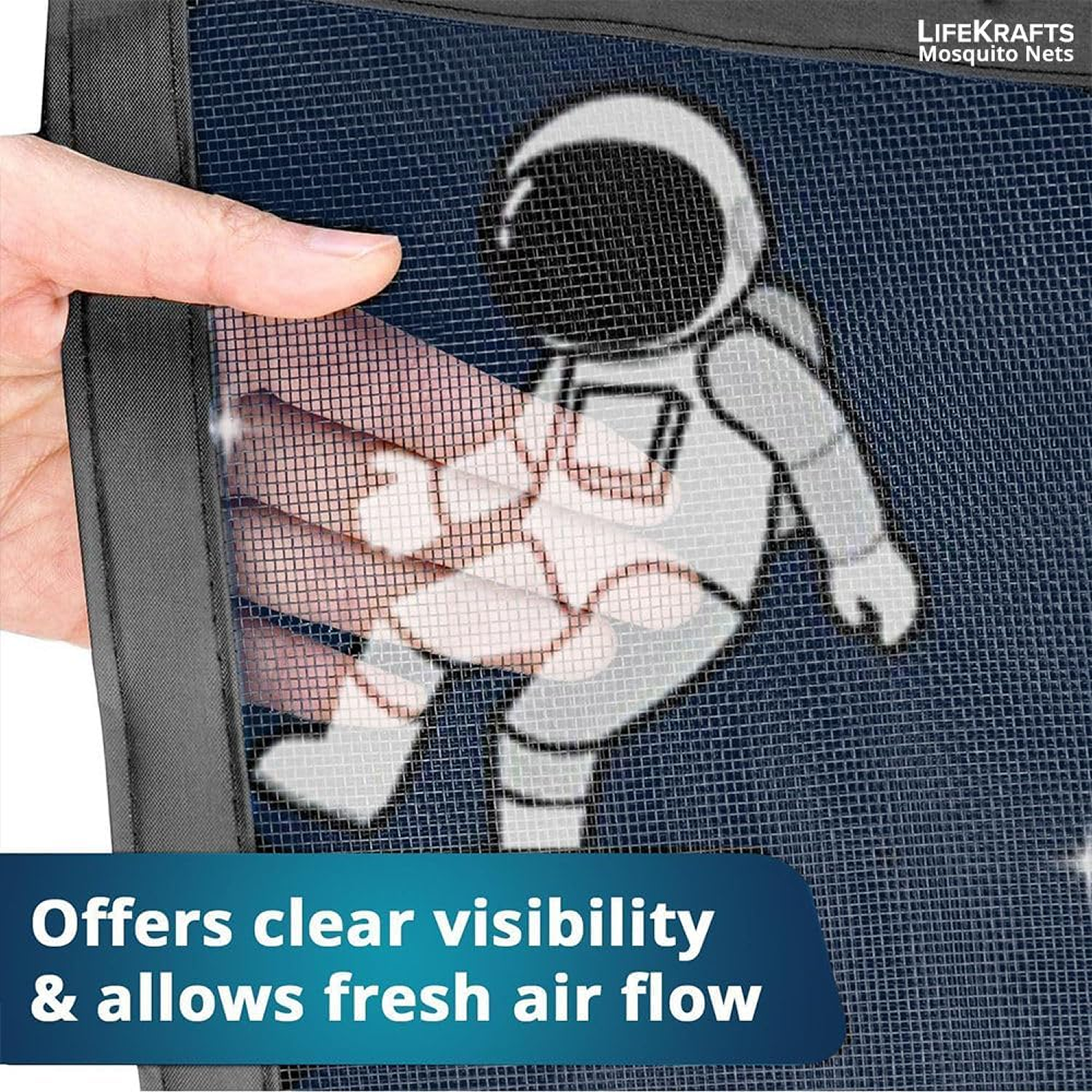 Astro Net - Polyester Door Mosquito Net with Magnets