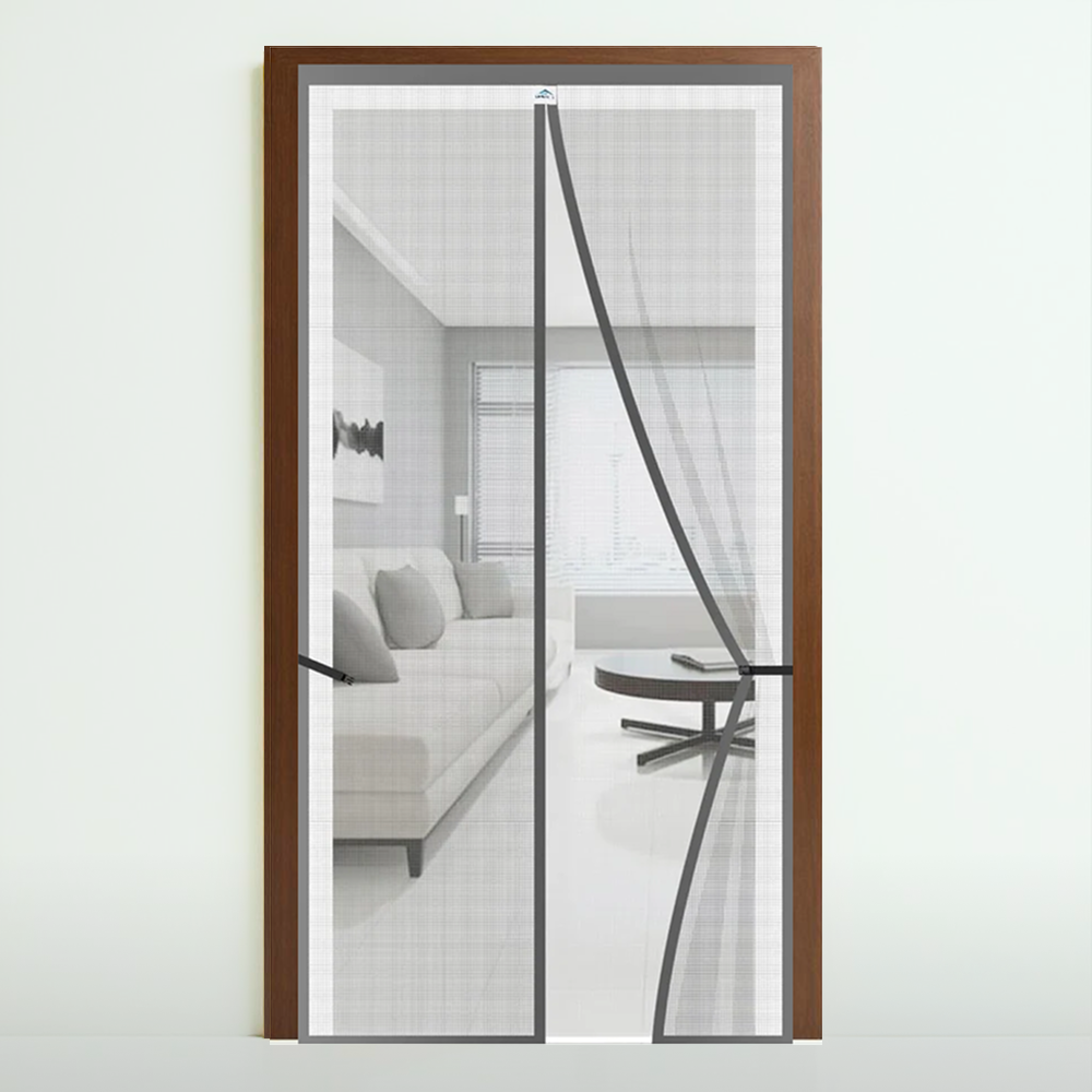 Fiberglass Door Mosquito Net | mosquito net for doors | Grey | - Lifekrafts Mosquito Screen for Door LifeKrafts