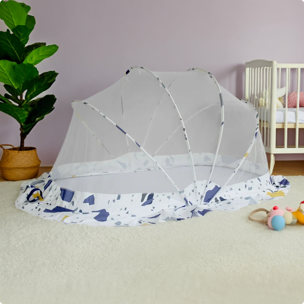 Baby Crib Mosquito Net| 110 x 60 x 55cms | Color Pattern