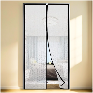Customizable Bubble Translucent Insulated Thermal Magnetic Curtain For AC Room - Black