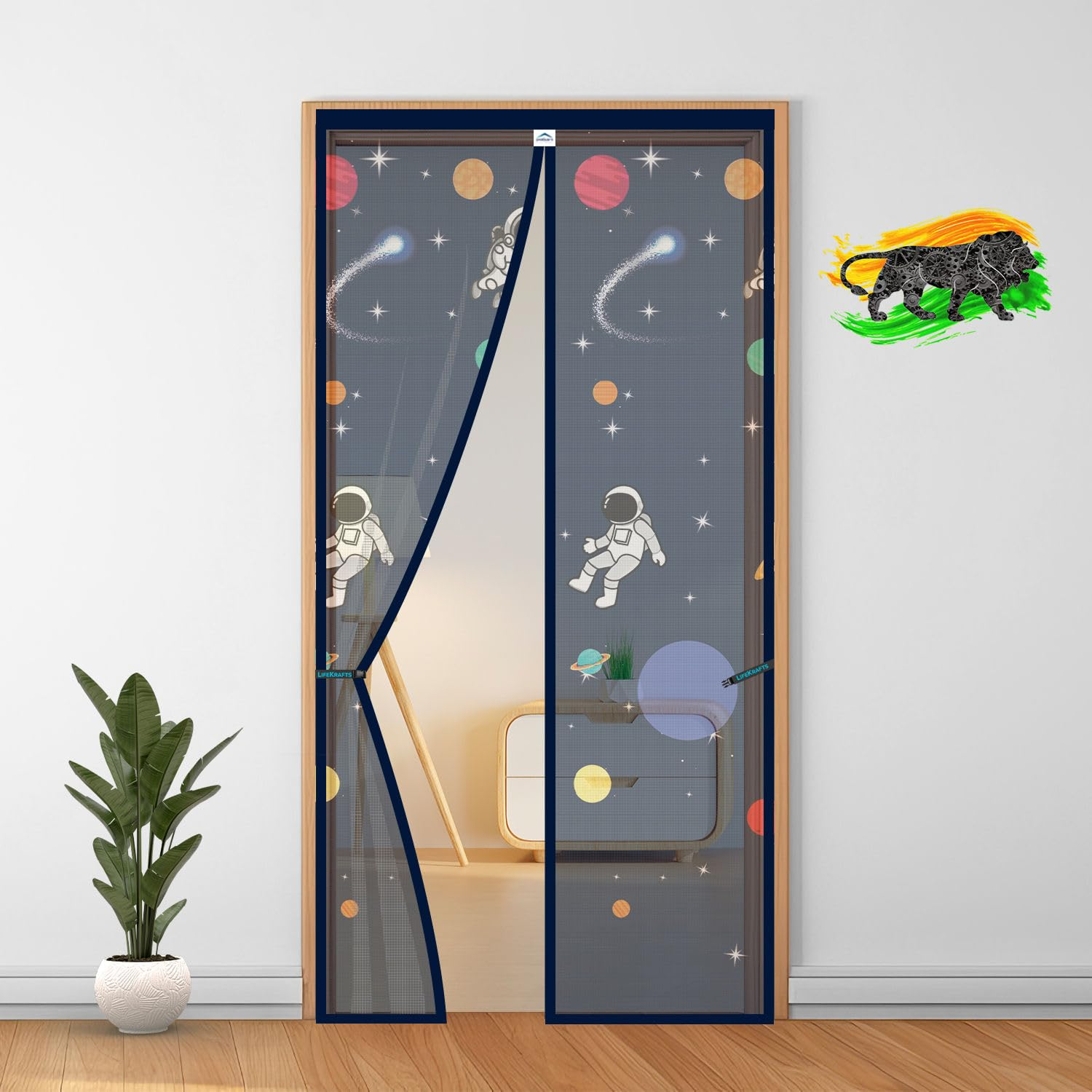 Astro Net - Polyester Door Mosquito Net with Magnets