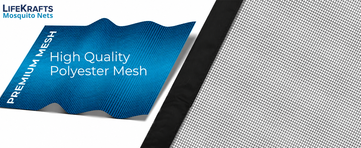 Custom Mosquito Net For Window | Pre-Stitched | Polyester