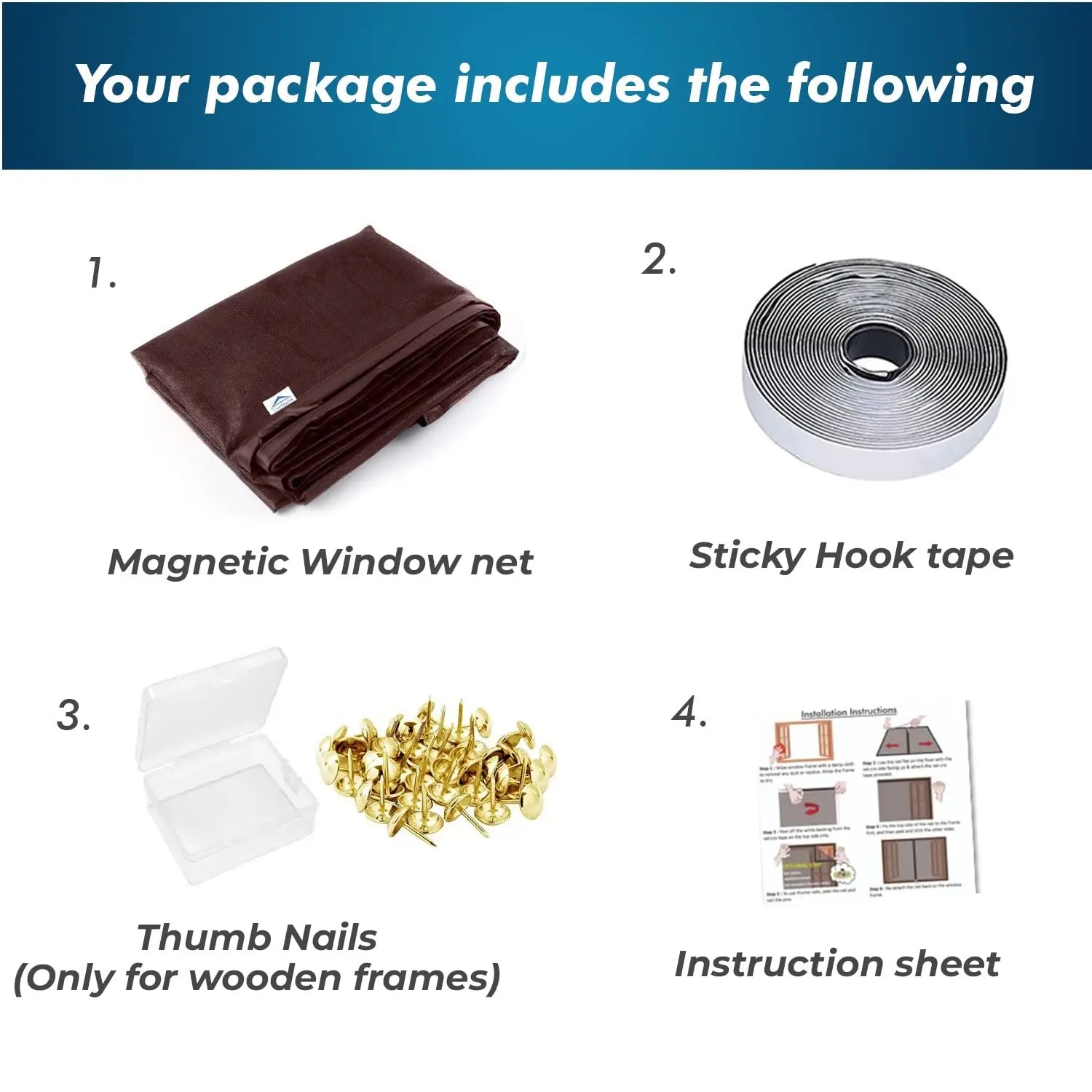 Magnetic Window Mosquito Net Curtain (Ultra Premium Edition) - Brown Mosquito net LifeKrafts