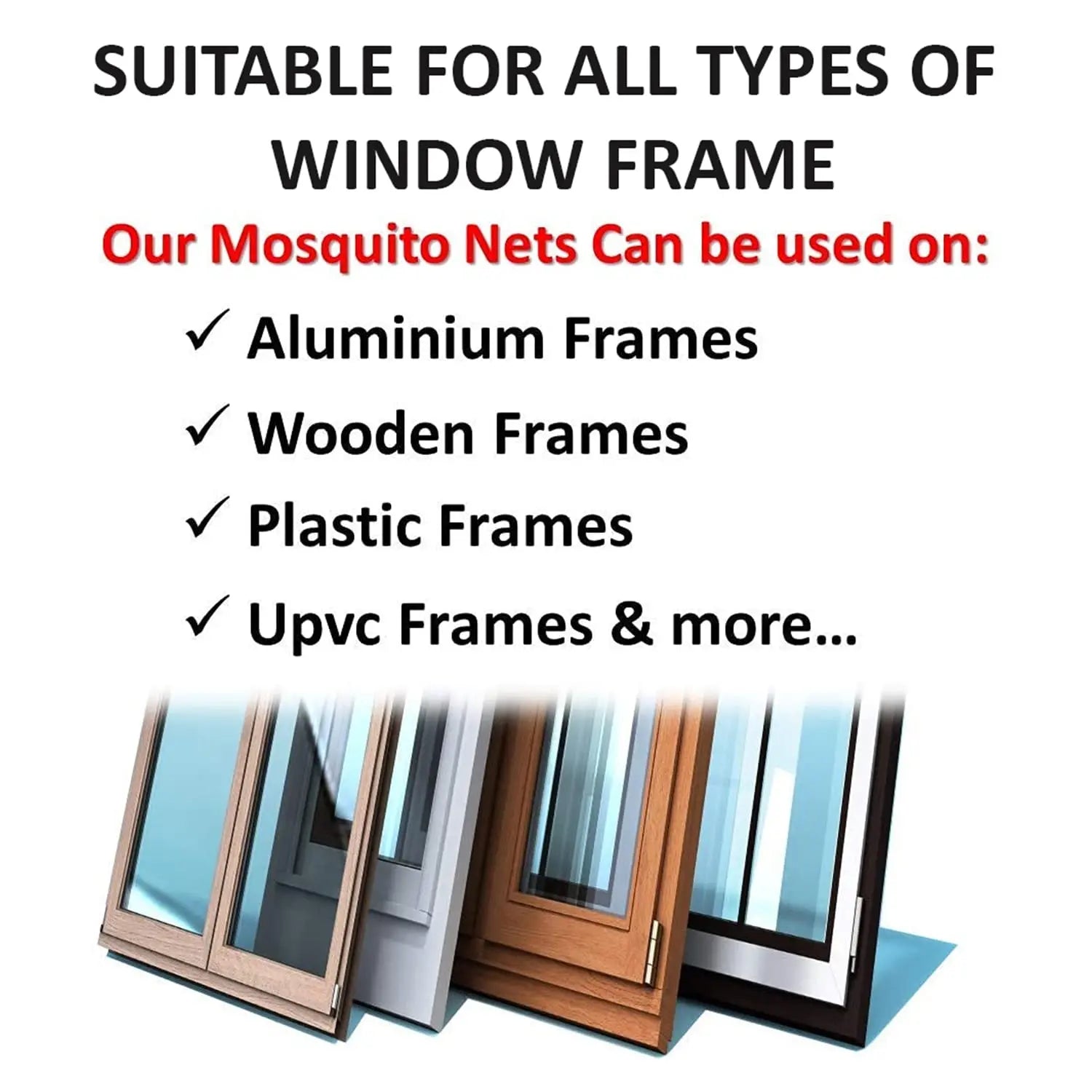 Polyester Stitched Window Mosquito Net Curtain, Pre-Stitched to Net - Beige LifeKrafts