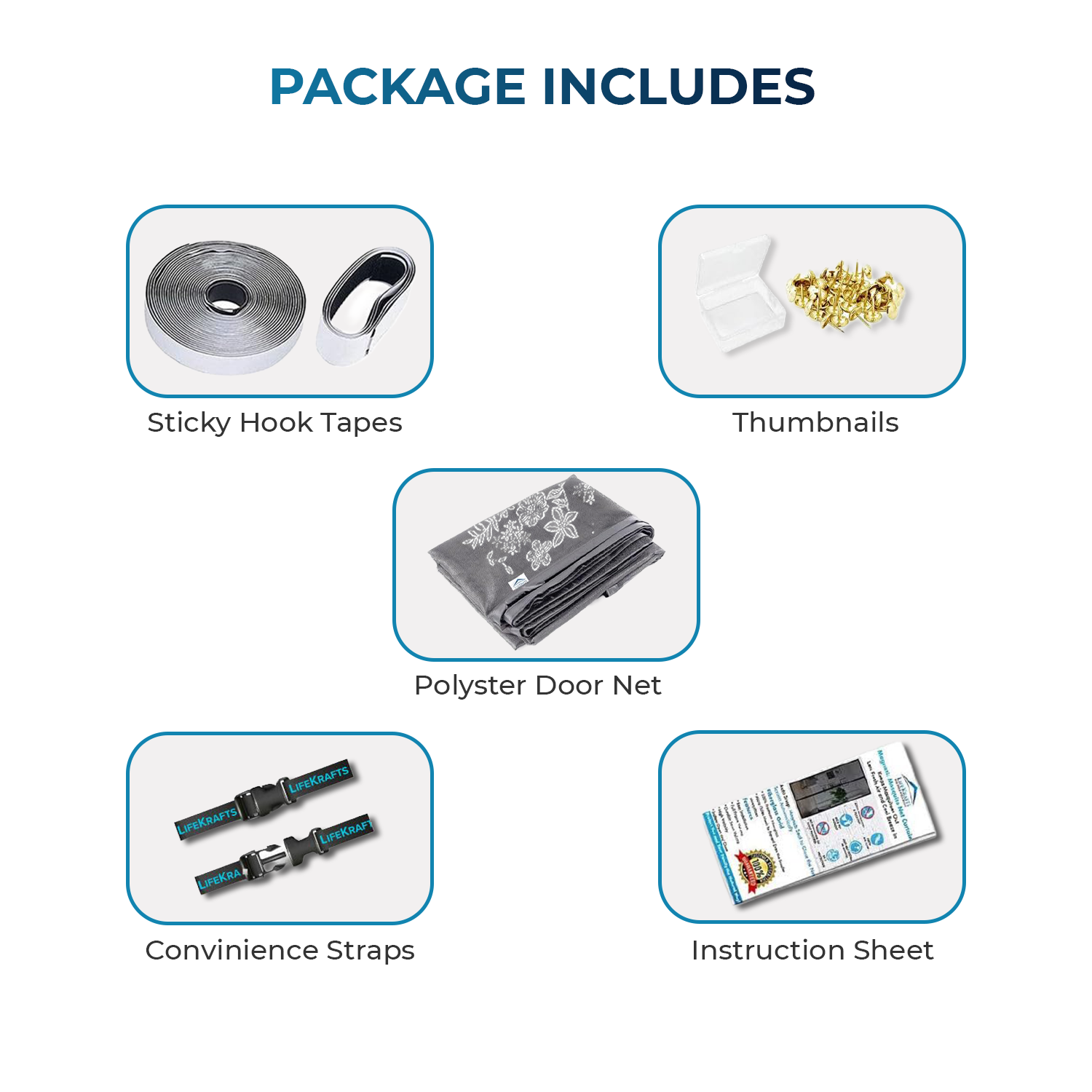 Polyester Door Mosquito Net – Jacquard Grey Design Door net LifeKrafts