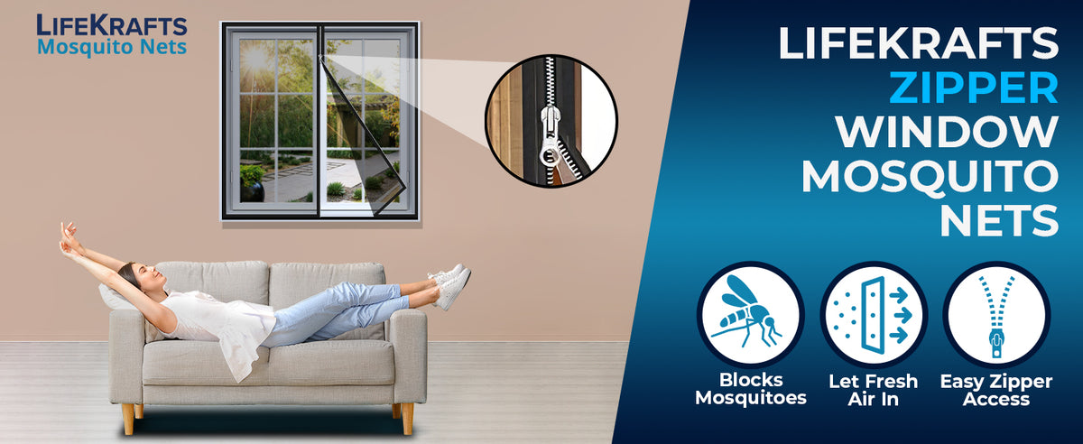 Custom Mosquito Net For Window | Zipper | Fiberglass