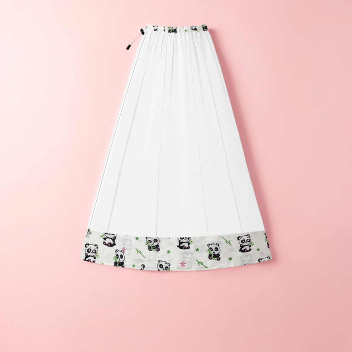 Mosquito Net for Baby Swing-Jhula | Side Zip Opening | Lightweight Polyester Mesh | Panda Print Border | 160cm x 100cm | White LifeKrafts