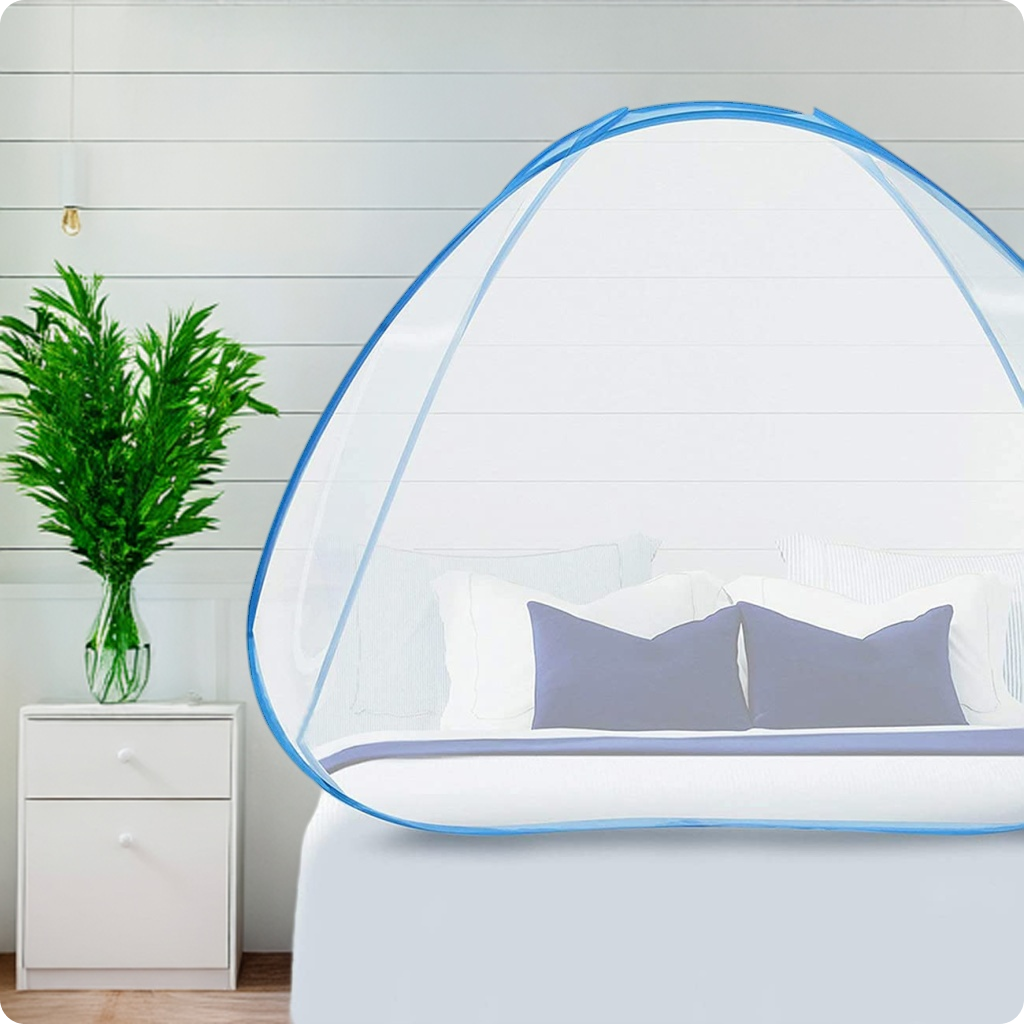 Foldable Bed Mosquito Net (200 * 170 * 145cm)30GSM - White