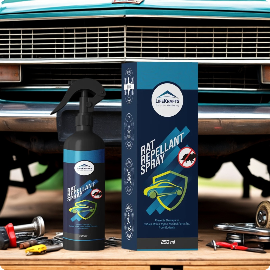 Rat Repellent Spray for Cars - Highly Effective (250ml, Pack of 1)