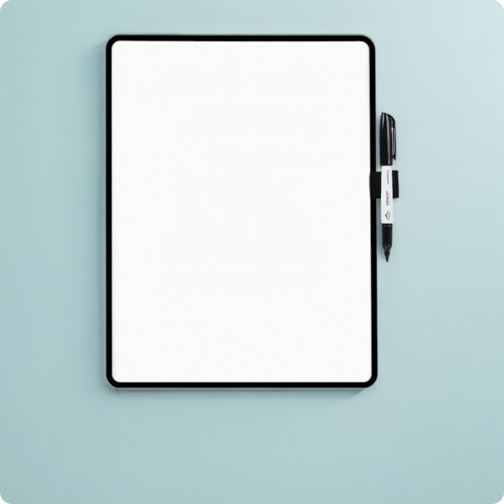 Double-Sided Mini Whiteboards with Black Frame(9x12 inches)
