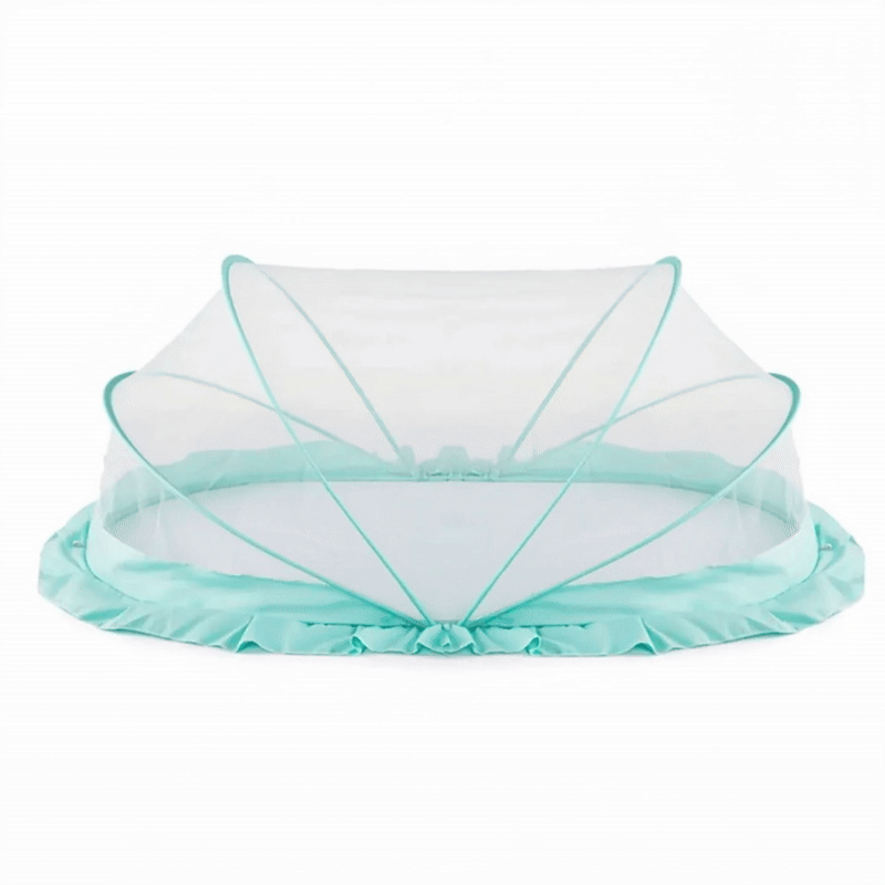 Baby Crib Mosquito Net | Foldable Mosquito Net | Ocean Green | 135x65x65 cm - Lifekrafts baby Mosquito net LifeKrafts