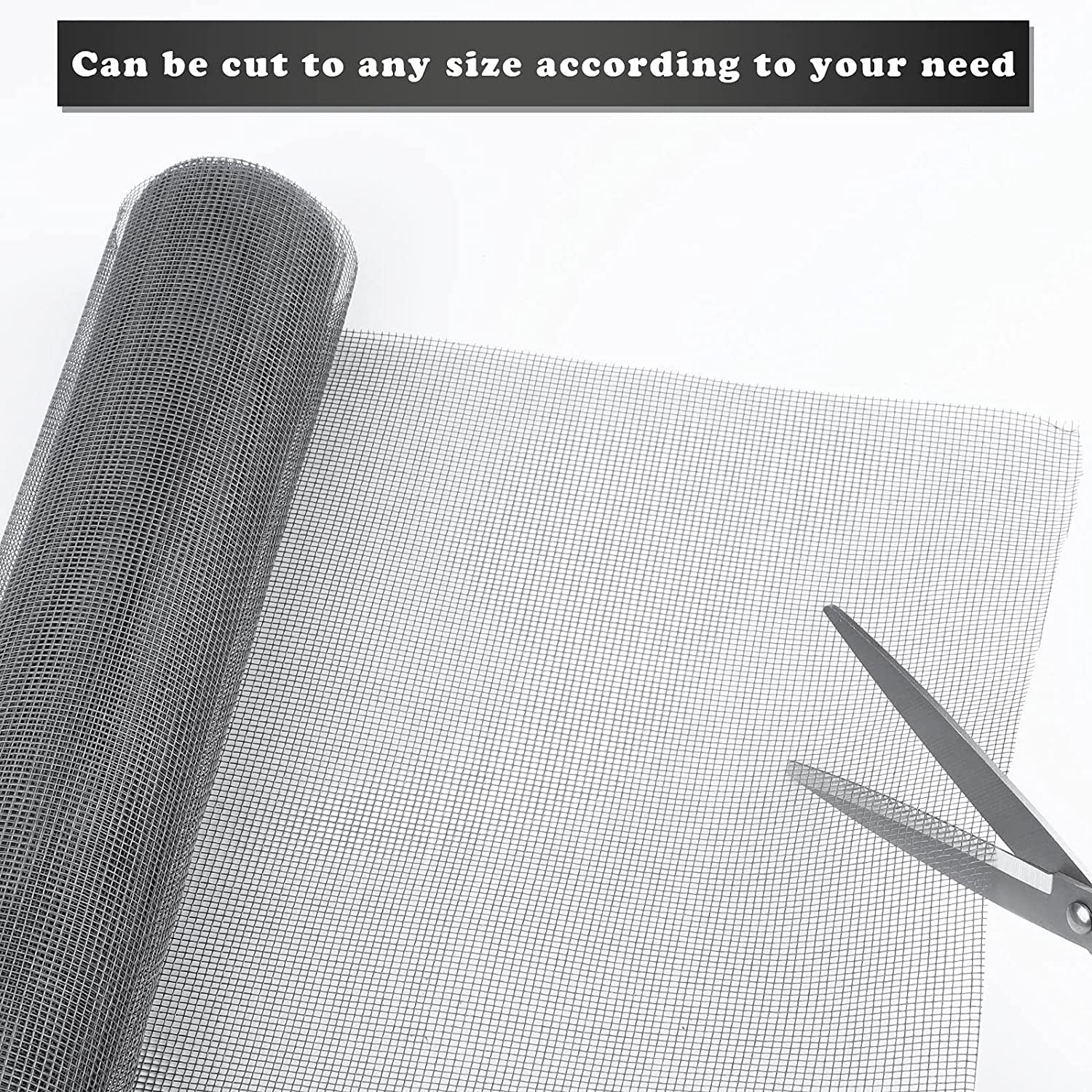 Fiberglass Windows Mosquito Mesh Roll 120 GSM Highly Durable and Best in Class (Grey color) LifeKrafts