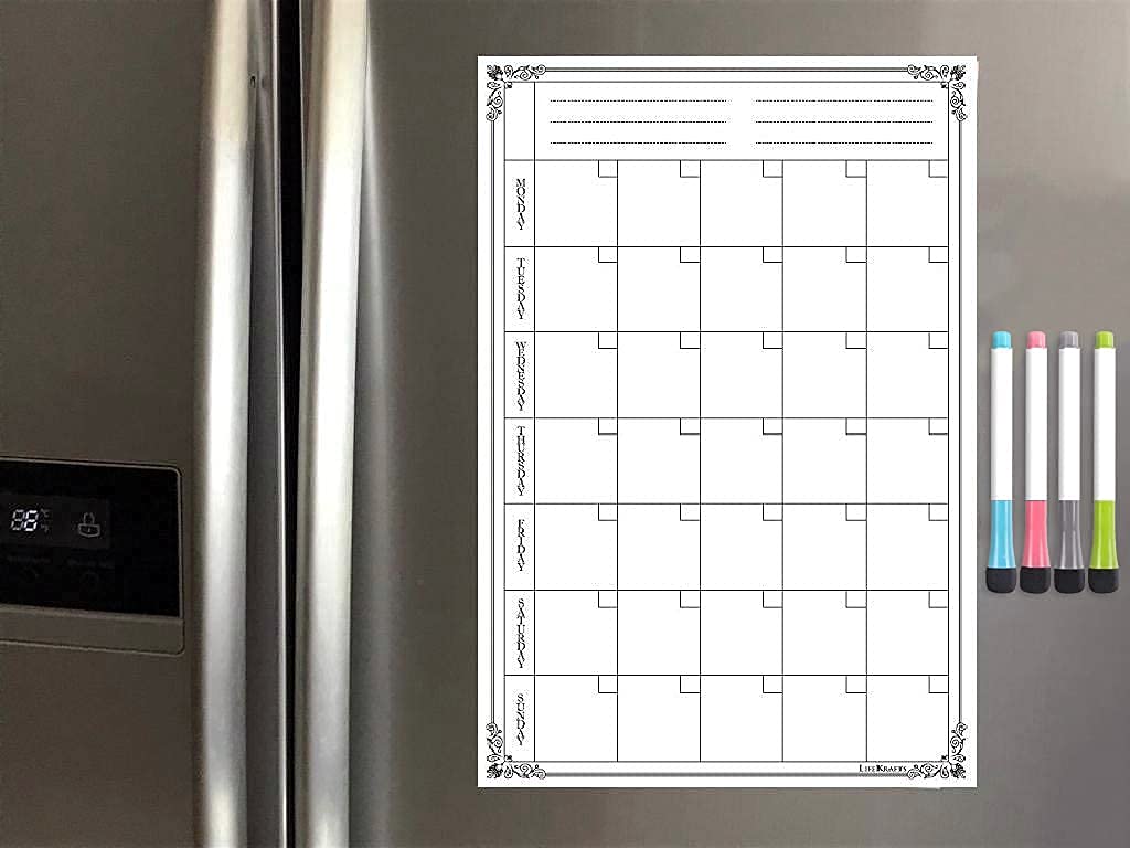 Magnetic Planner Sheet Monthly Planner- Dry | Erase LifeKrafts