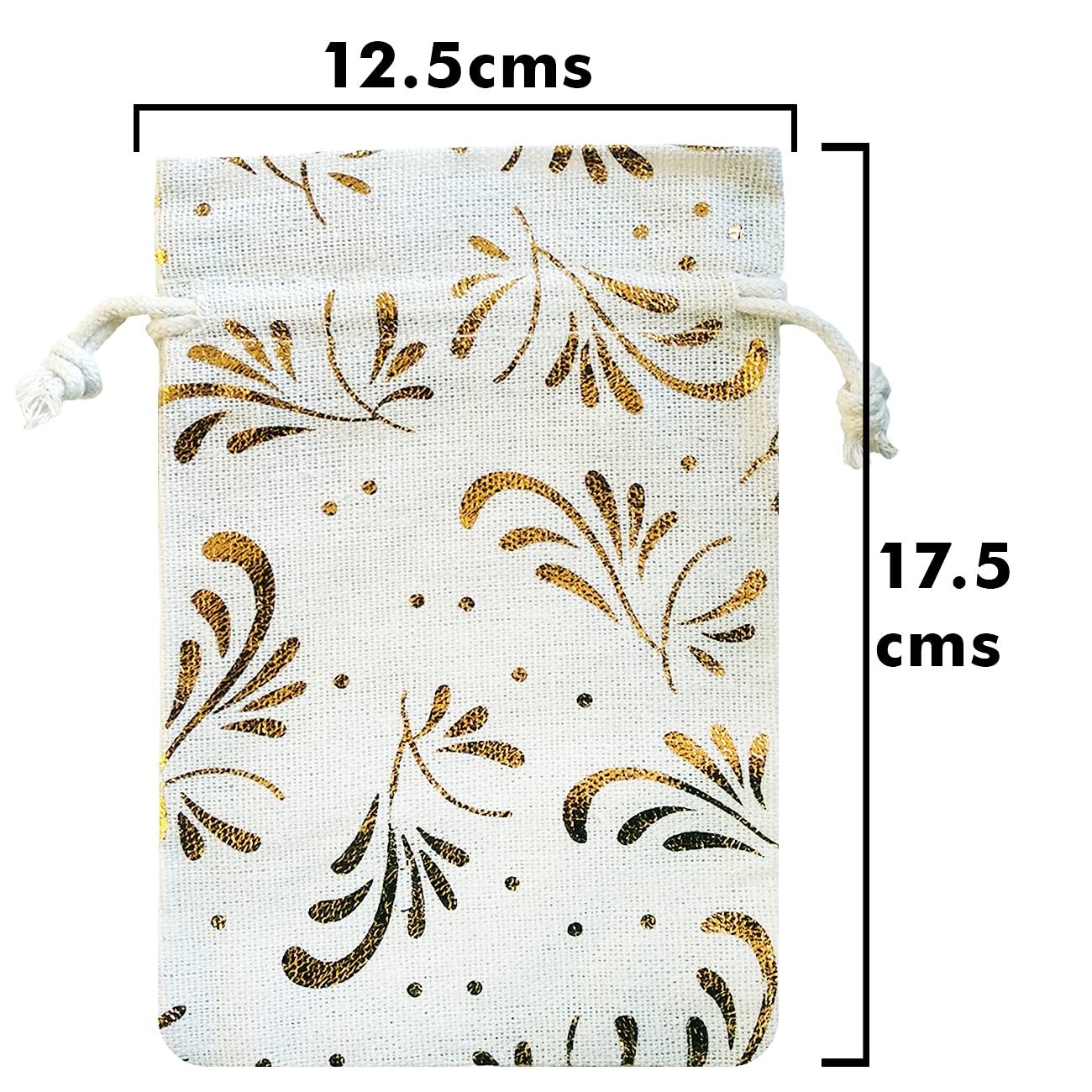 Cotton Printed Drawstring Gift Bags Return Gifts Bags for Festivals, Functions LifeKrafts