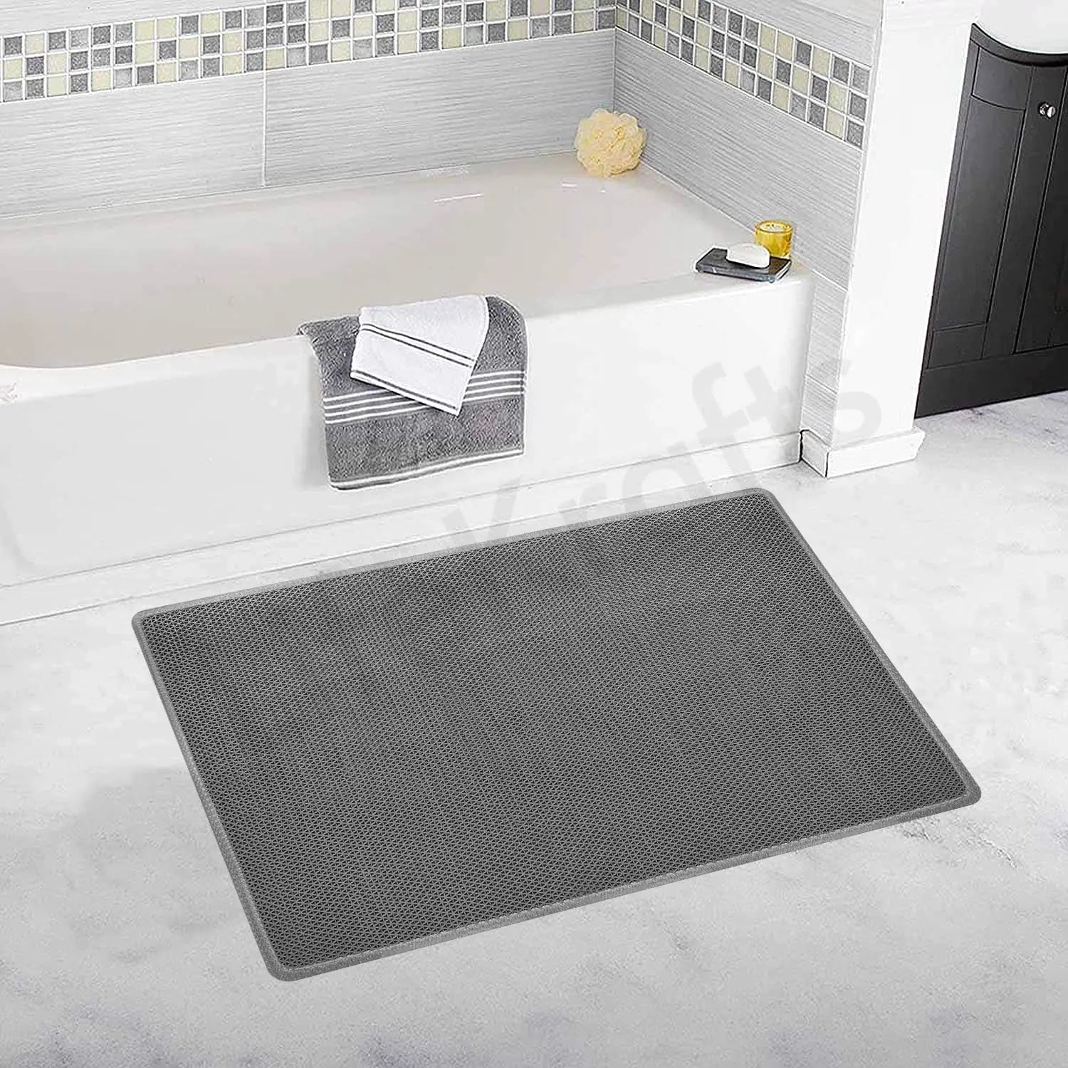 Anti-Skid Mat: Multipurpose Commercial PVC Floor Mat - Grey LifeKrafts