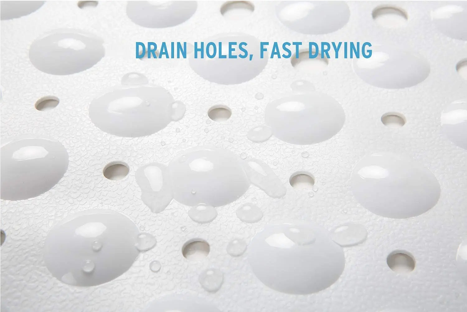 Experia Anti-Slip with Suction Cup Bath Mat, 80x80cm White (Soft-Pebble)