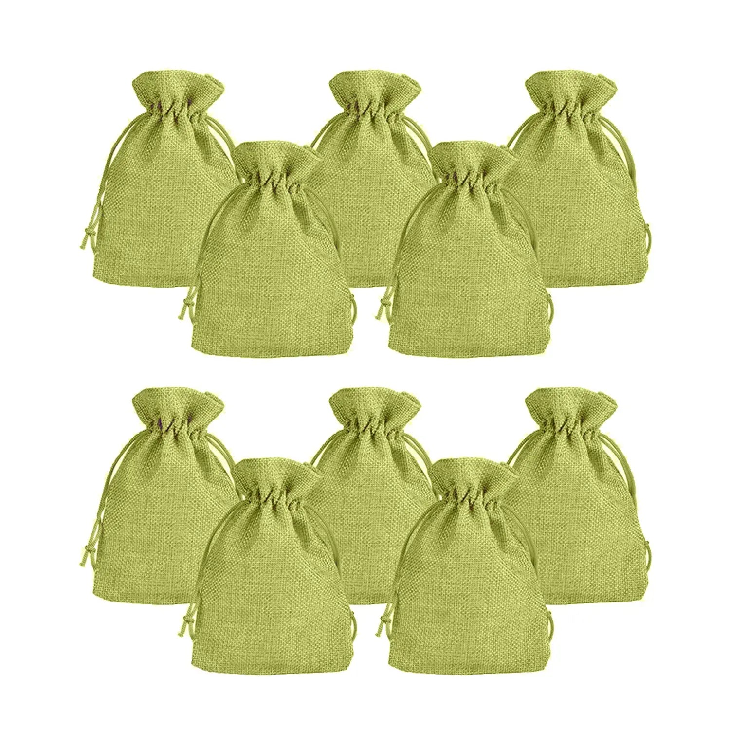 Jute Linen, Return Gifts, Pouches, Drawstring Bags (Color Green) LifeKrafts