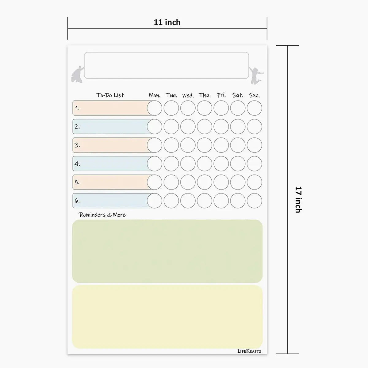 LifeKrafts Magnetic Dry Erase Activity Planner | includes 1 Marker Pen, 1 Eraser, 42 Magnetic Stars LifeKrafts