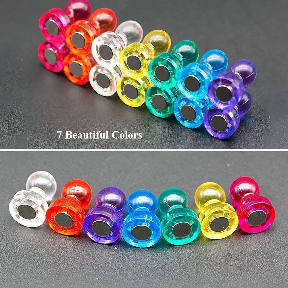 Lifekrafts Magnetic Push Pins ,Perfect for Refrigerator, Dry Erase Magnetic White Boards Used in Home, School,
