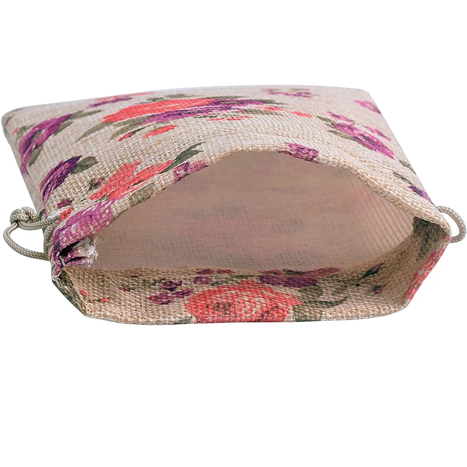 Linen Pouches-Birthdays, Party Favor & Return Gift Bags Purple Floral LifeKrafts