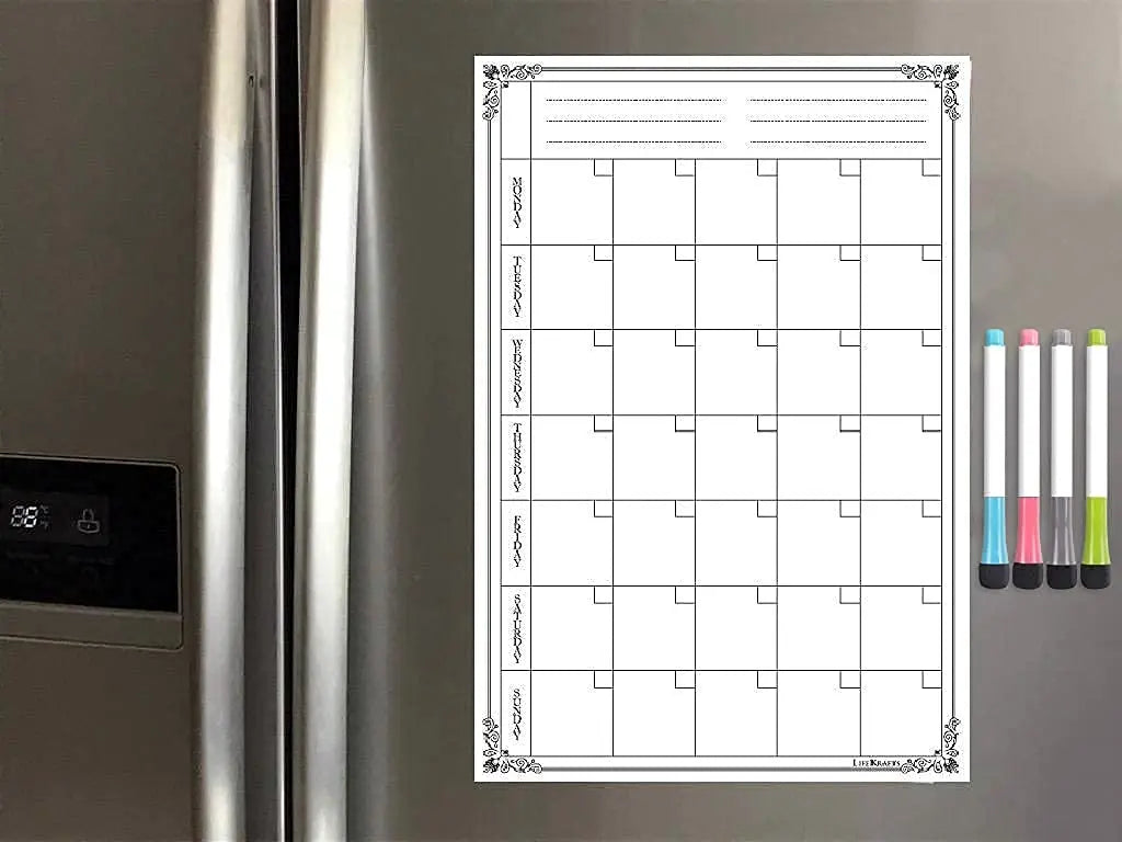 Magnetic Planner Sheet Monthly Planner- Dry | Erase,monthly planner LifeKrafts