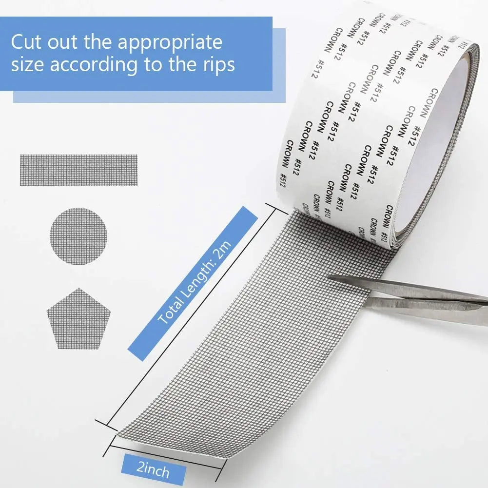 Mosquito Net Patch Repair Tape Grey Color, Size - 5 Meter x 50 MM, For Torn Door Net LifeKrafts
