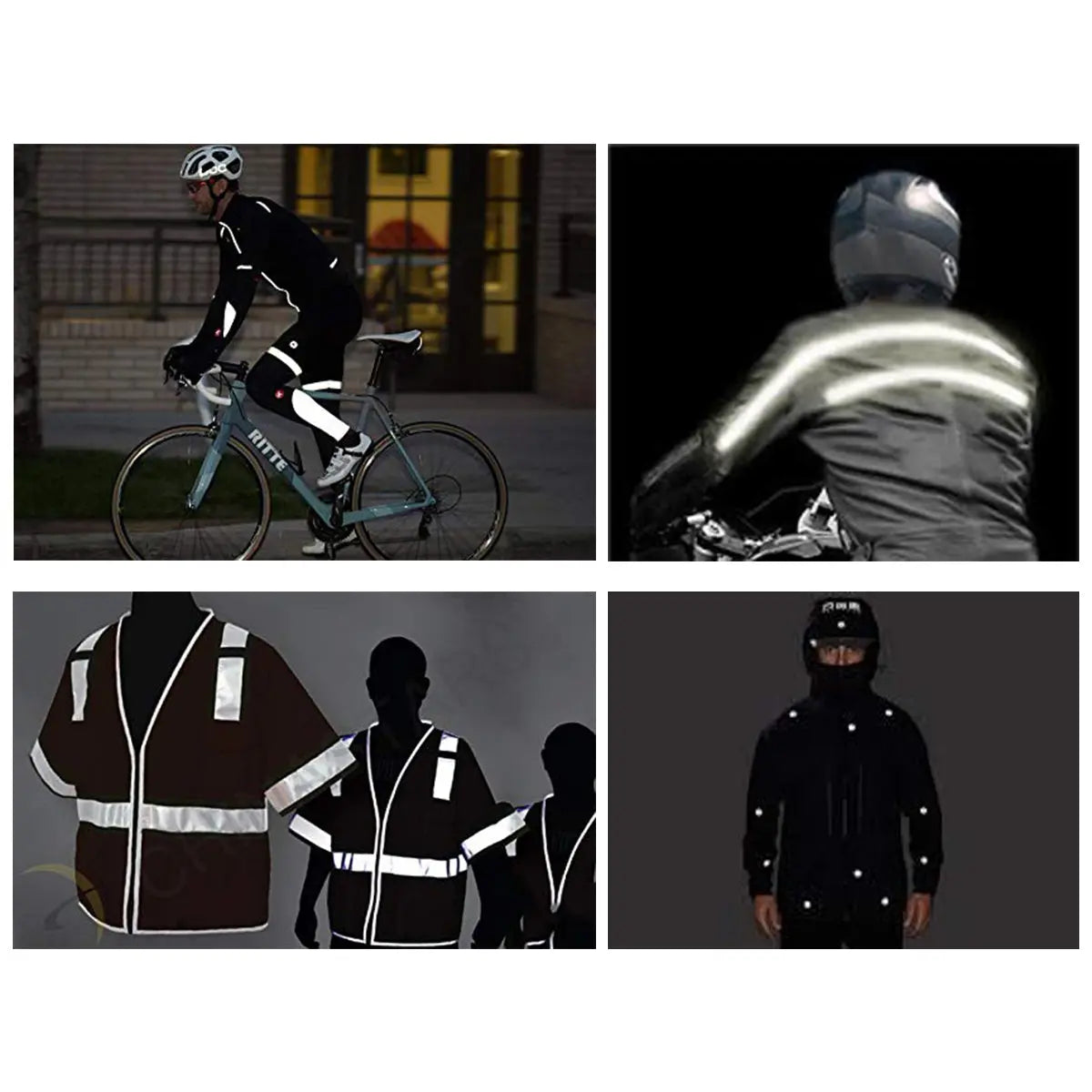Non-Adhesive DIY Sew on Reflective Safety Fabric - Silver 10 Meter * 50 mm. LifeKrafts