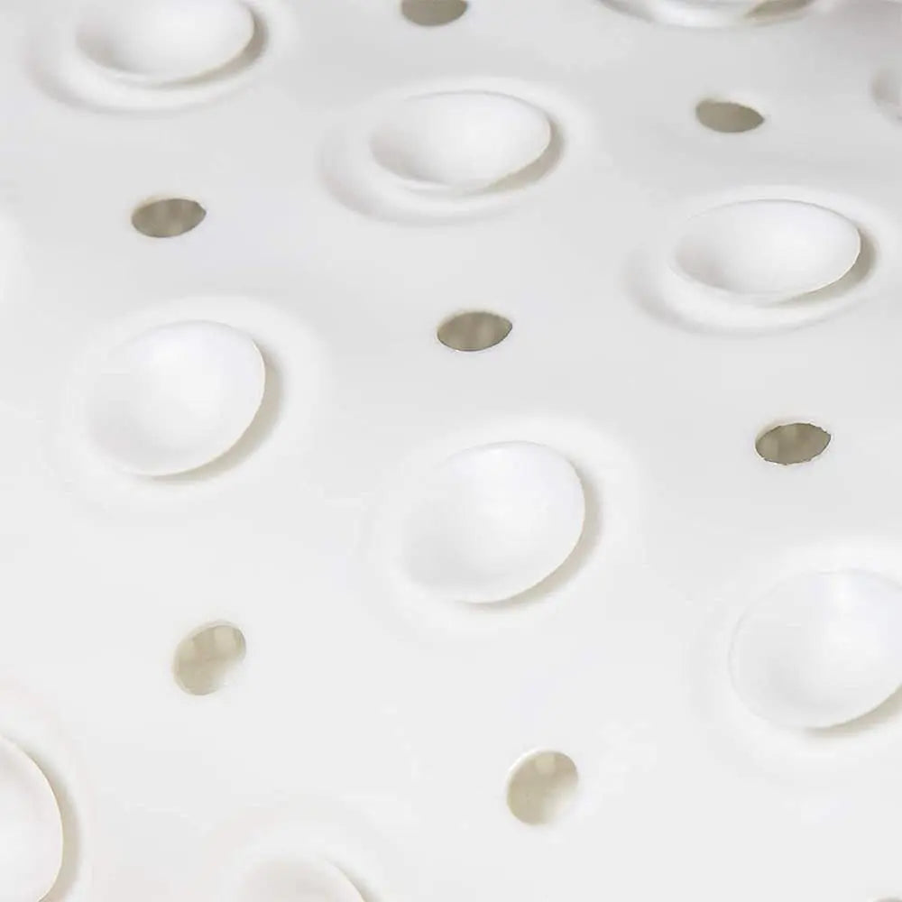 PVC Accu-Pebble Anti-Slip Bathroom Shower Mat (White, 80x80 cm)