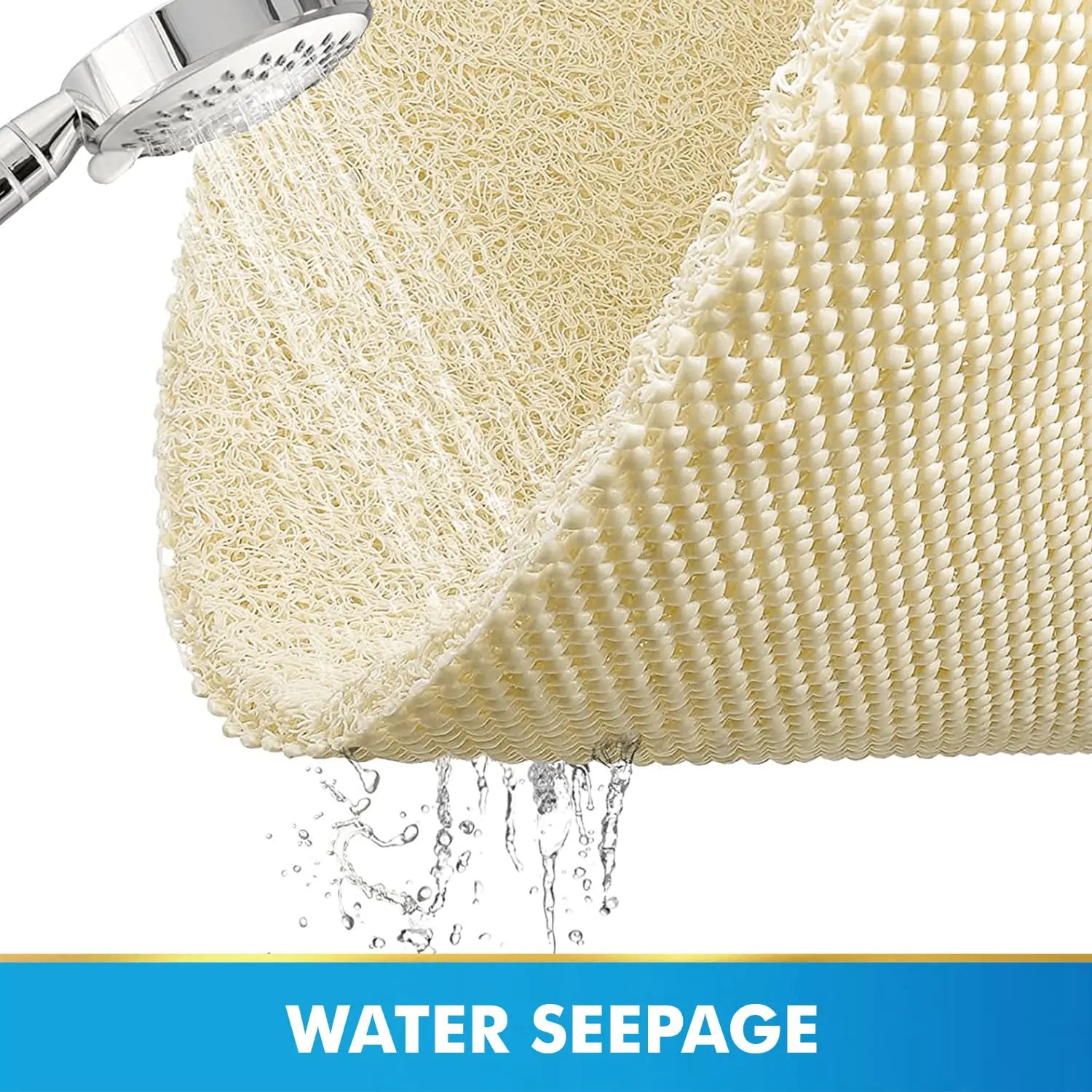 PVC Loofah Anti-Slip Shower Mat with Non-Slip Textured Backing Quick Drying Bath mats LifeKrafts