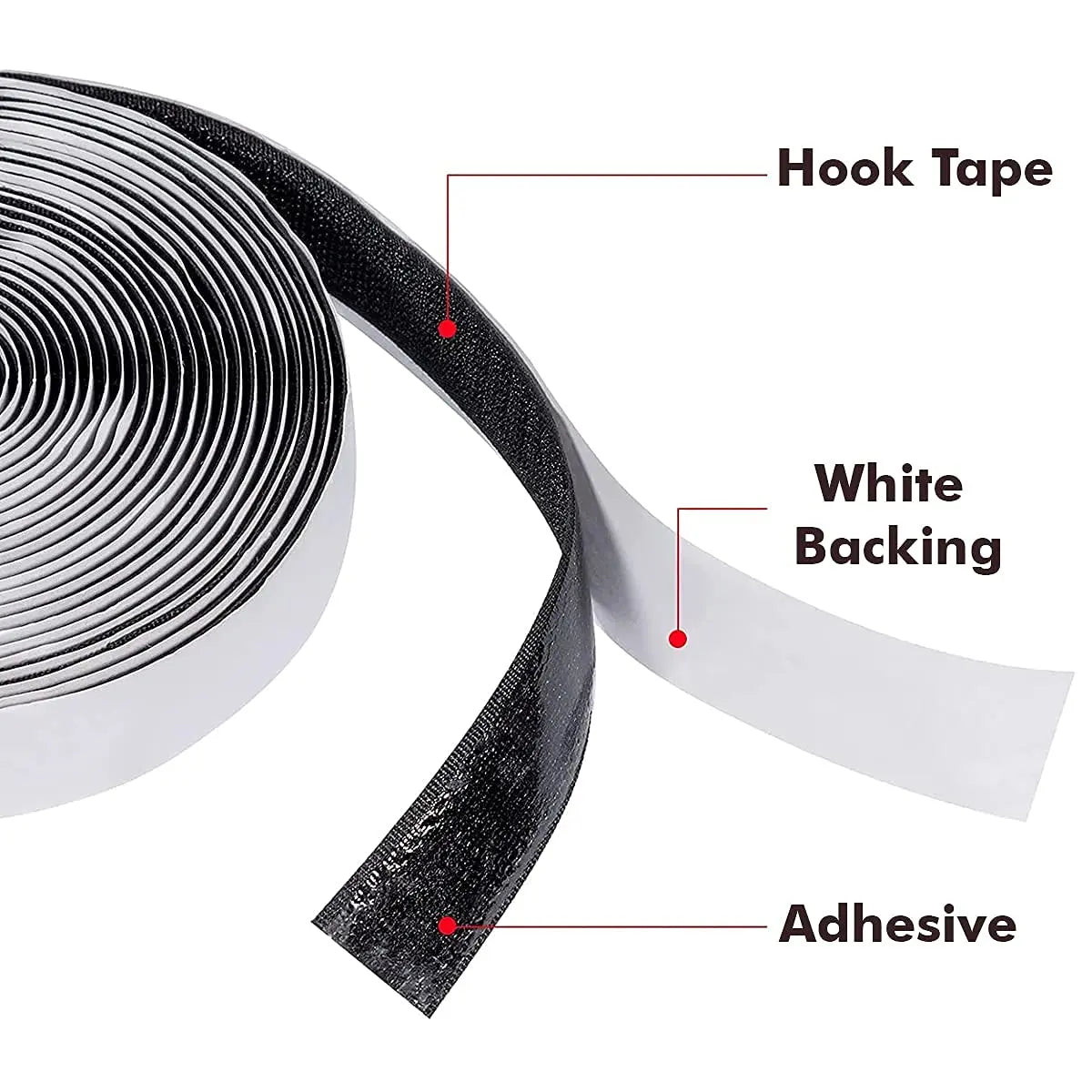 Self Adhesive Hook Tape Roll & Thumbnails for Magnetic Door & Window Net Replacement LifeKrafts