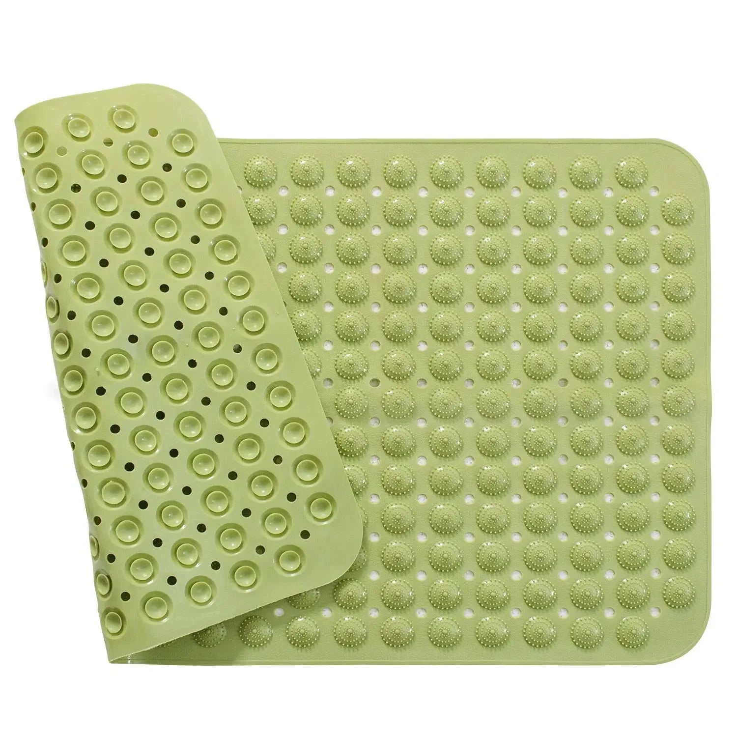 Vinyl Anti-Slip Bath Mat with Suction cup Accu-Pebble - Green (88*58cm) LifeKrafts