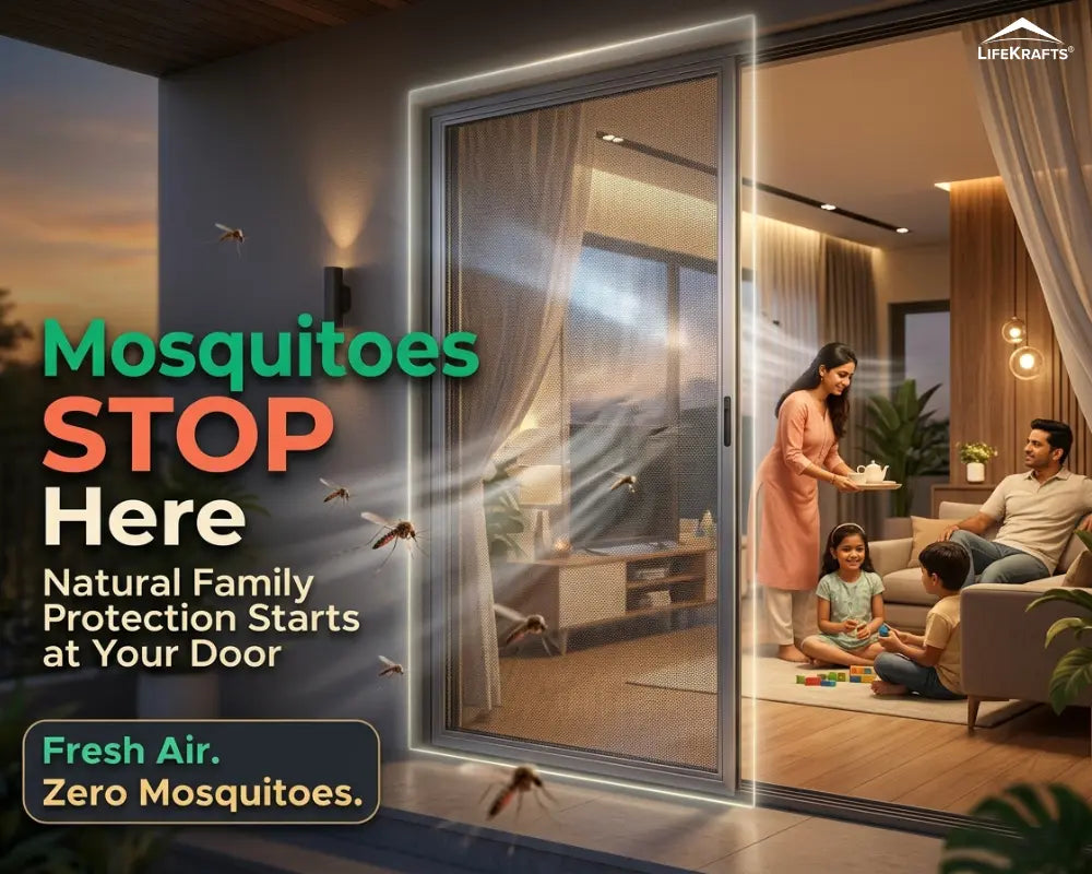 How does a Mosquito net for doors protect your family naturally in India?