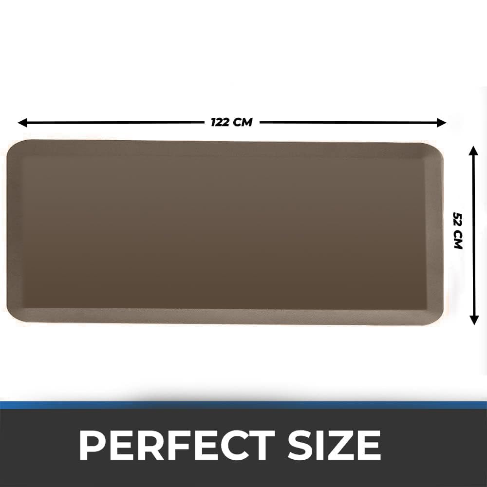 Anti-Fatigue Floor Mat | Dark Brown-(with/without)Design | LifeKrafts Dark Brown Without Design 122 x 52 brown Anti Fatigue mats LifeKrafts