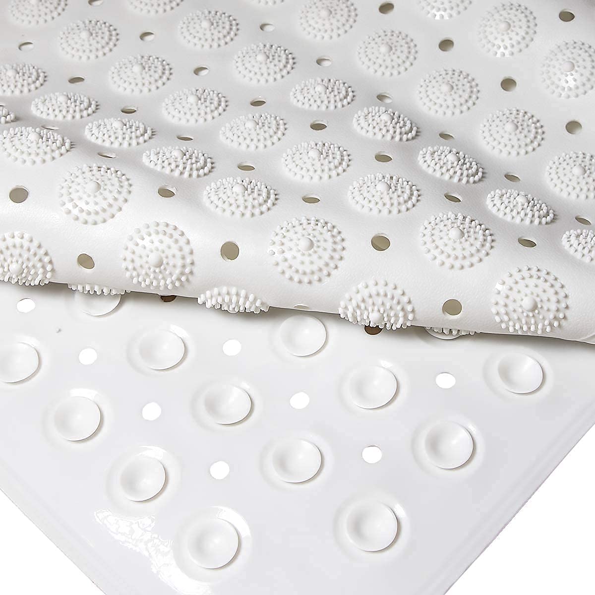 Anti Skid Shower Bath Mat - white Color (88*58cm) Accu-Pebble