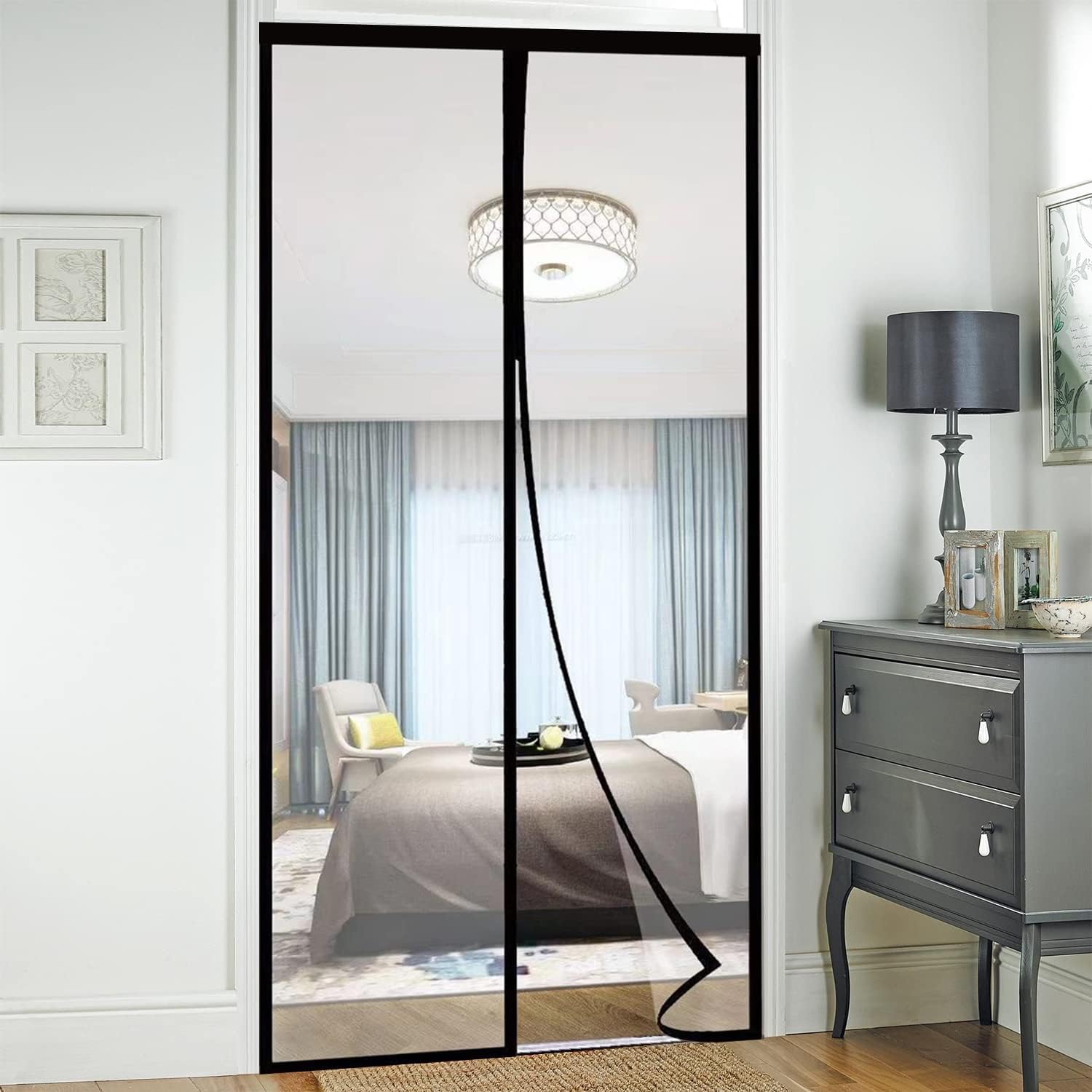 Customizable Clear Transparent Insulated Thermal Magnetic Door Curtain, AC Room.