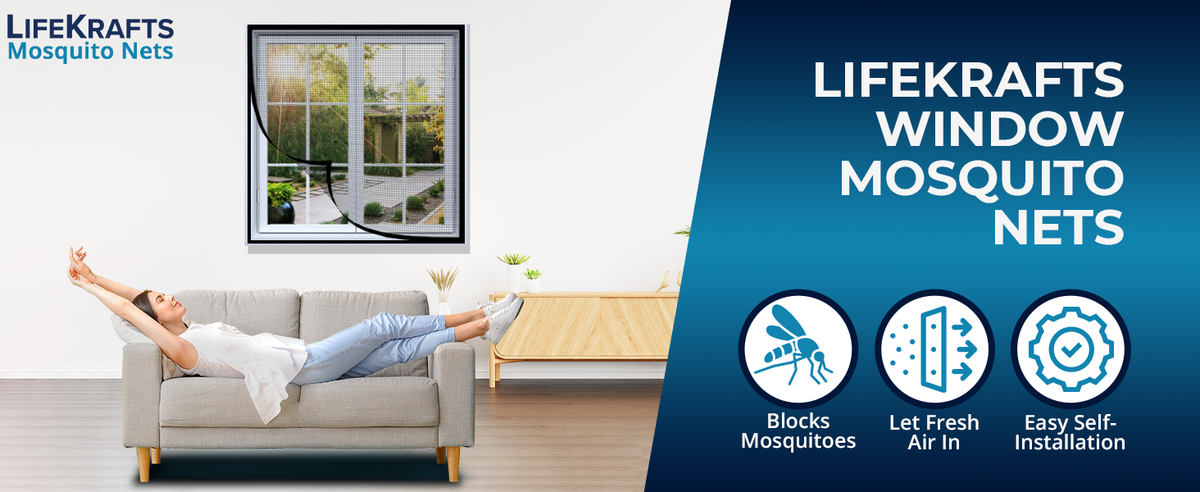 Standard Pre-stitched Mosquito Net For Window | Fiberglass | Beige