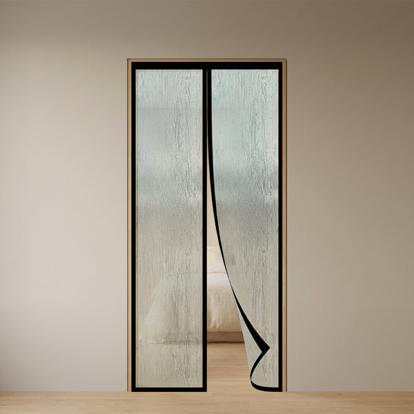 AC Curtain Magnetic - Customizable | Translucent Wood Grain Pattern | LifeKrafts ac curtain custom LifeKrafts